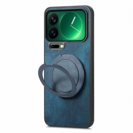 Deksel Xiaomi 17 Pro Max Roterende Stativ Og Retro-lærtekstur