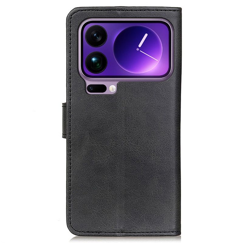 Folio Deksel Til Xiaomi 17 Pro Max Matt Imitert Skinn