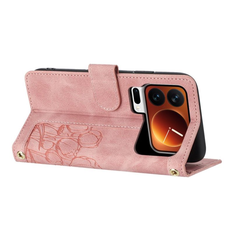 Folio Deksel Xiaomi 17 Pro Max 5 Kortspor Og Snor