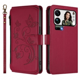 Folio Deksel Xiaomi 17 Pro Max Blomsterlommebok Beskyttelse Deksel