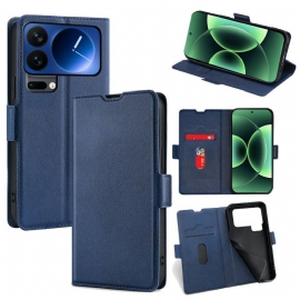 Folio Deksel Xiaomi 17 Pro Max Dobbel Lås I Kunstskinn