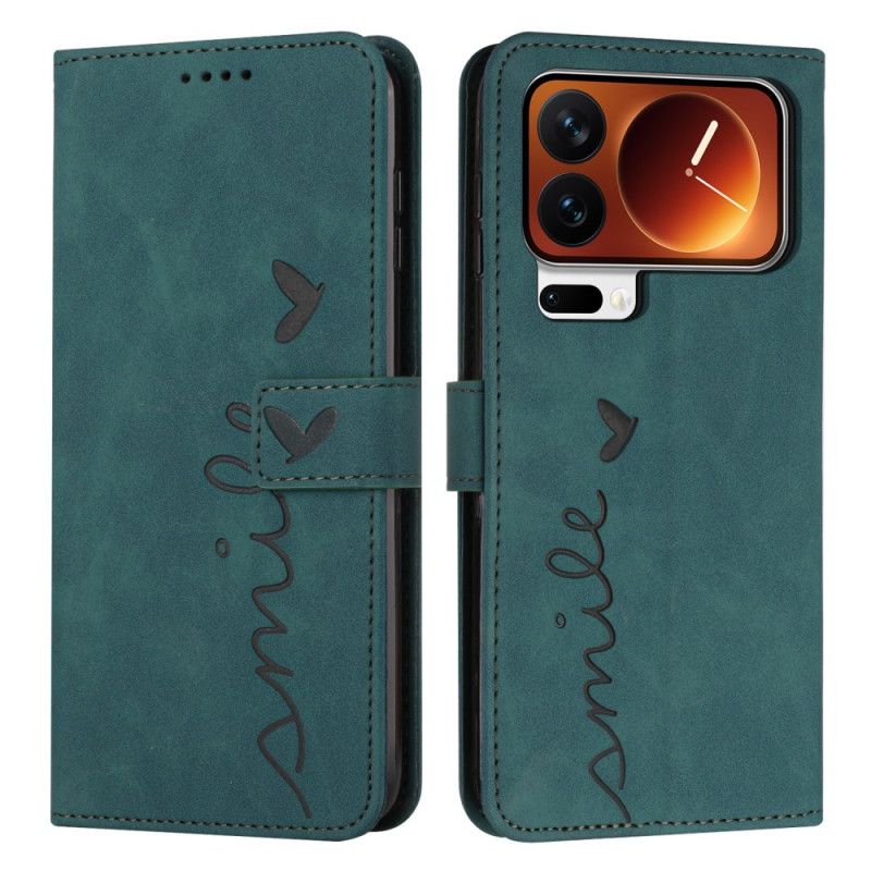 Folio Deksel Xiaomi 17 Pro Max Hjertesmil Beskyttelse Deksel