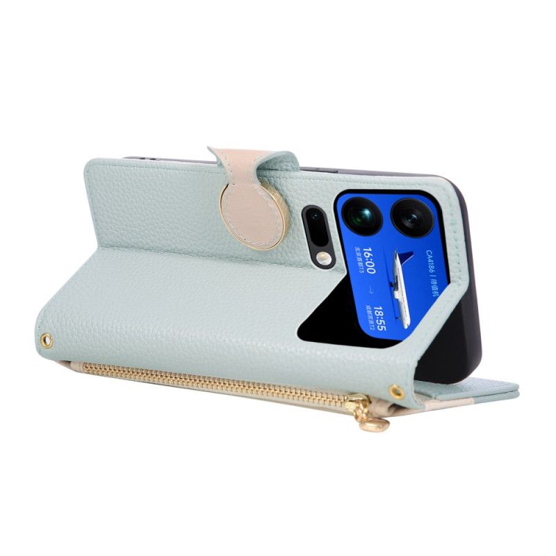 Folio Deksel Xiaomi 17 Pro Max Lommebok Med Glidelås Beskyttelse Deksel