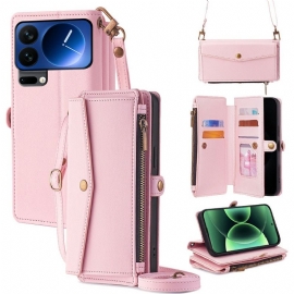 Folio Deksel Xiaomi 17 Pro Max Lommebok Og Skulderstropp