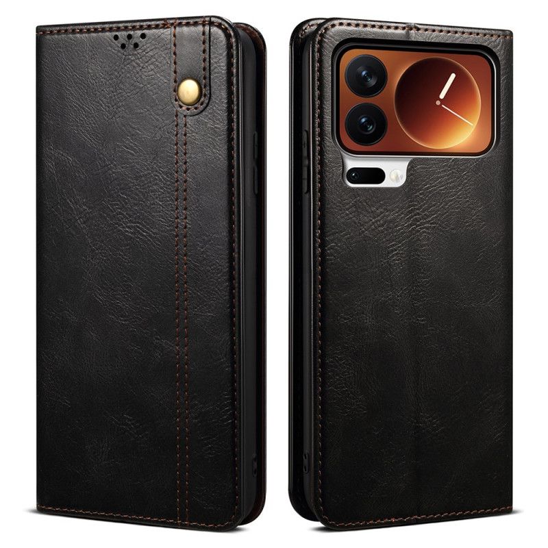 Folio Deksel Xiaomi 17 Pro Max Vokset Kunstskinn Beskyttelse Deksel