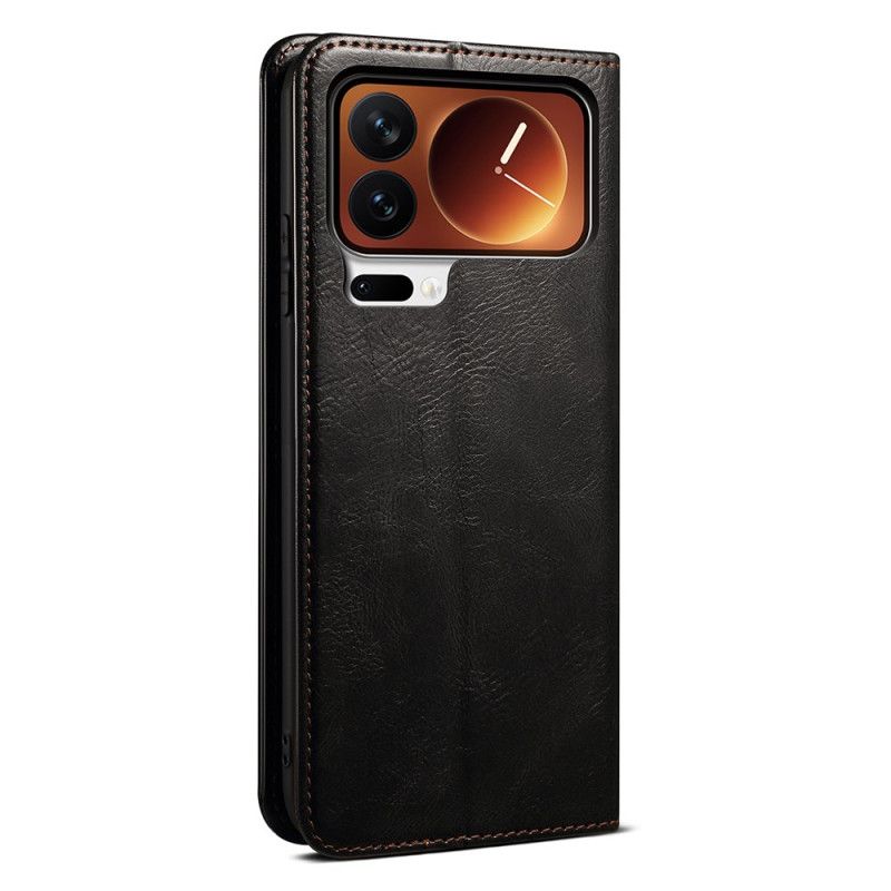 Folio Deksel Xiaomi 17 Pro Max Vokset Kunstskinn Beskyttelse Deksel