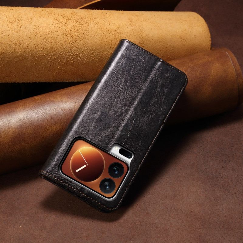 Folio Deksel Xiaomi 17 Pro Max Vokset Kunstskinn Beskyttelse Deksel