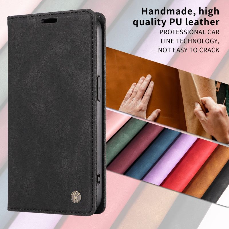 Folio Deksel Xiaomi 17 Pro Max Yikatu Semsket Skinneffekt