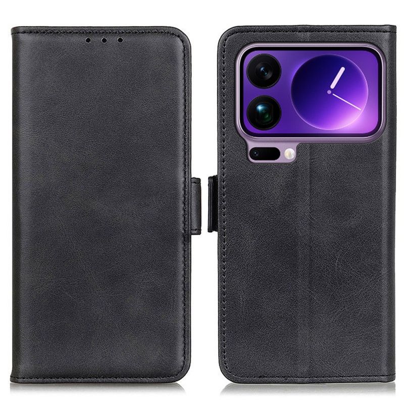 Lærdeksel Folio Deksel Xiaomi 17 Pro Max Mobildeksel Dobbelspenne