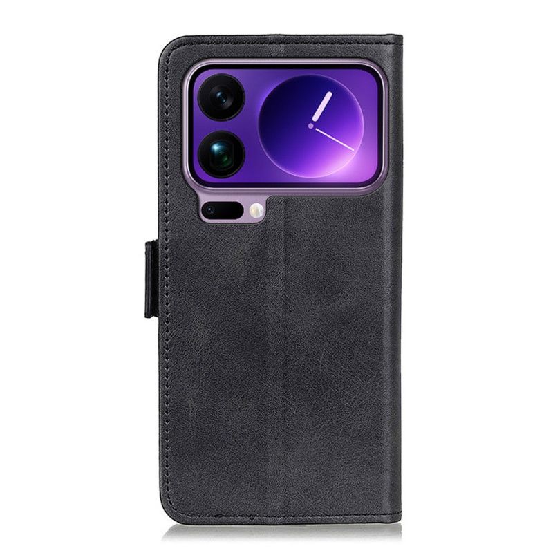 Lærdeksel Folio Deksel Xiaomi 17 Pro Max Mobildeksel Dobbelspenne