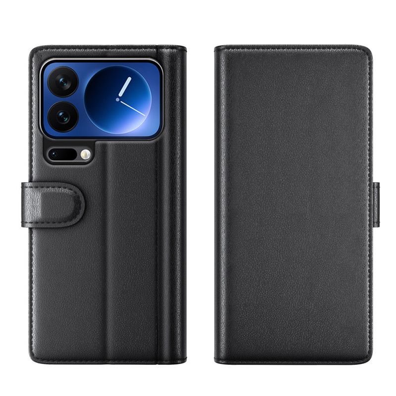 Lærdeksel Folio Deksel Xiaomi 17 Pro Max Mobildeksel Ekte Lær