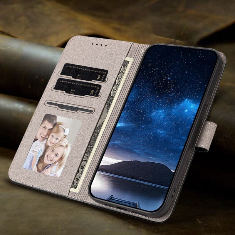 Lærdeksel Folio Deksel Xiaomi 17 Pro Max Mobildeksel Ensfarget Kunstskinn