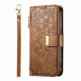 Lærdeksel Folio Deksel Xiaomi 17 Pro Max Mobildeksel Lommebok Med Blomstermønster