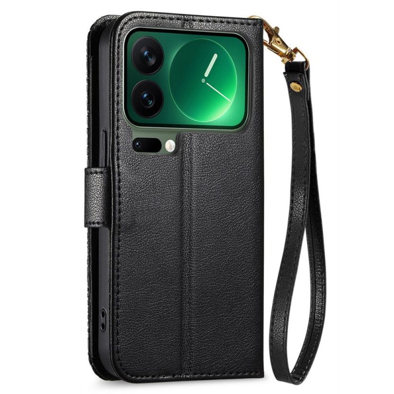 Lærdeksel Folio Deksel Xiaomi 17 Pro Max Mobildeksel Lommebok Med Blomstermønster