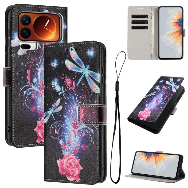 Lærdeksel Folio Deksel Xiaomi 17 Pro Max Mobildeksel Øyenstikkermønster