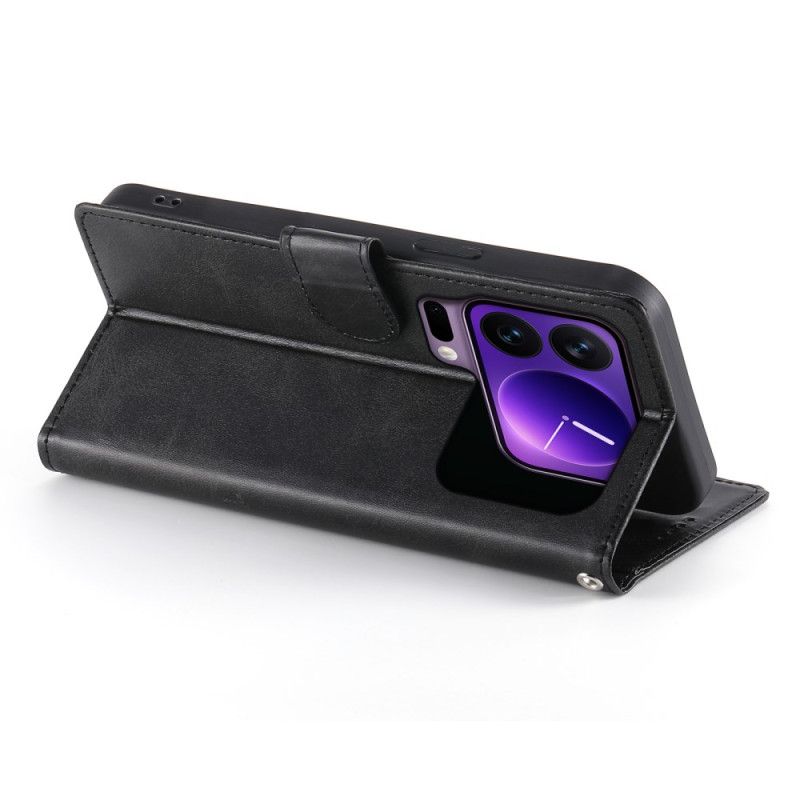 Lærdeksel Folio Deksel Xiaomi 17 Pro Max Mobildeksel Skinnstil