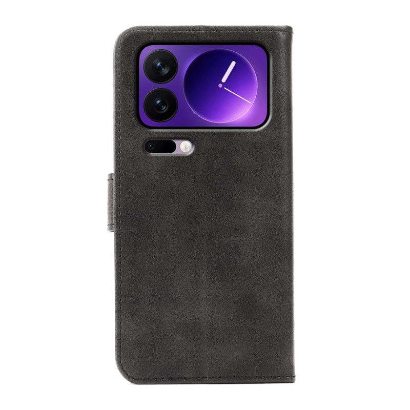 Lærdeksel Folio Deksel Xiaomi 17 Pro Max Mobildeksel Stativ Og Magnetisk Lukking