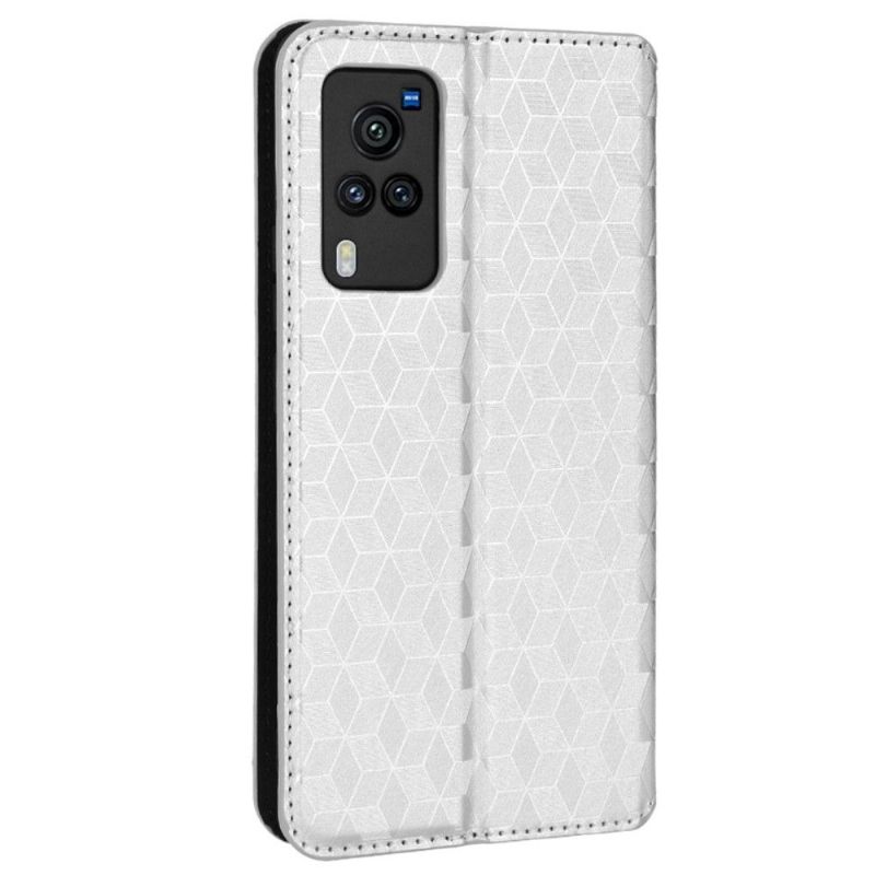 Lærdeksel Til Vivo X60 Pro Folio Deksel Designgeometri