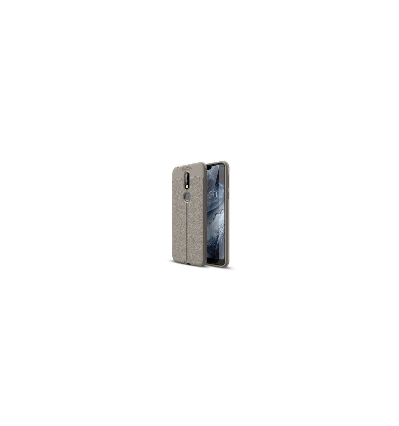Deksel Til Nokia 7.1 Litchi Texture Leather Style
