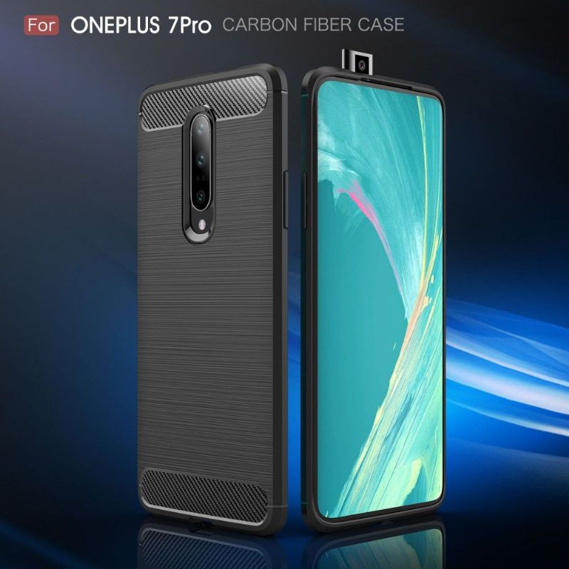 Deksel Til OnePlus 7 Pro Carbon Børstet Gel