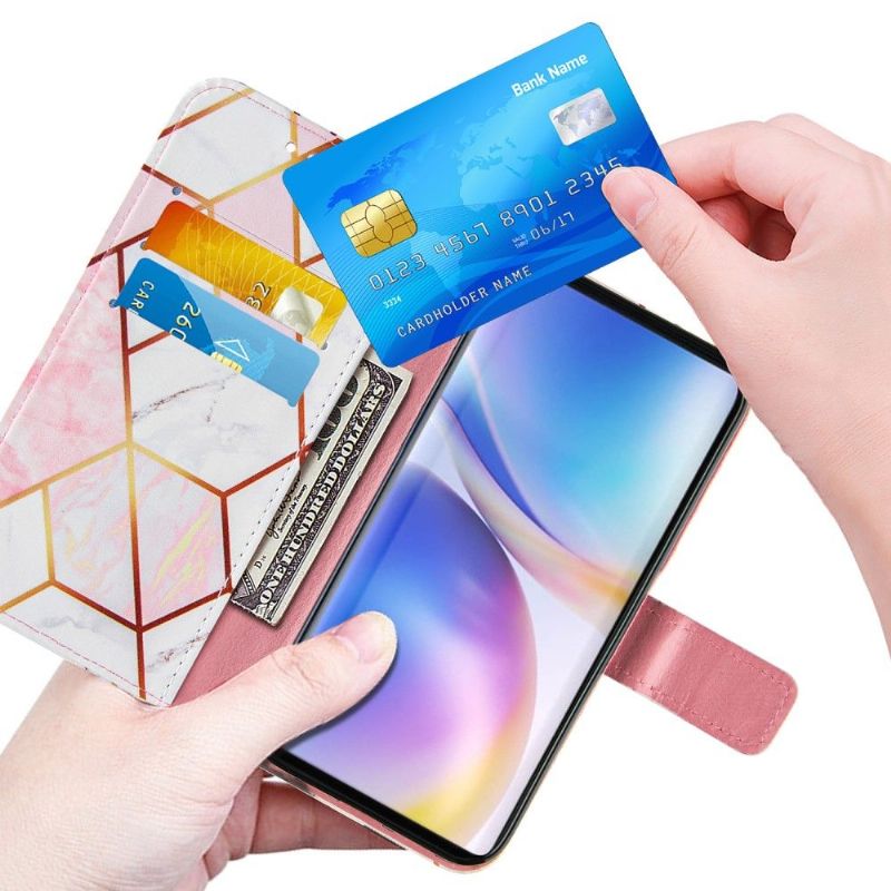 Folio Deksel Til OnePlus 9 Pro Elegant Geometri