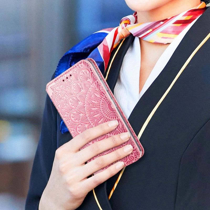 Folio Deksel Til OnePlus 9 Pro Elegant Mandala Skinneffekt