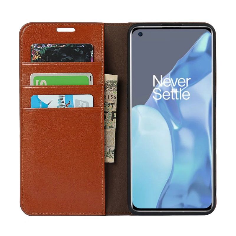 Folio Deksel Til OnePlus 9 Pro Lærkortholder Støttefunksjon