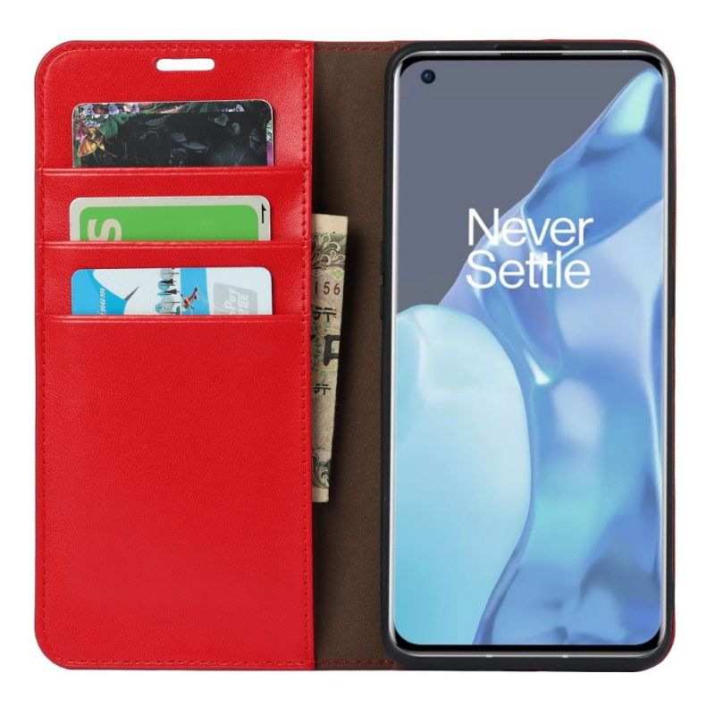 Folio Deksel Til OnePlus 9 Pro Lærkortholder Støttefunksjon