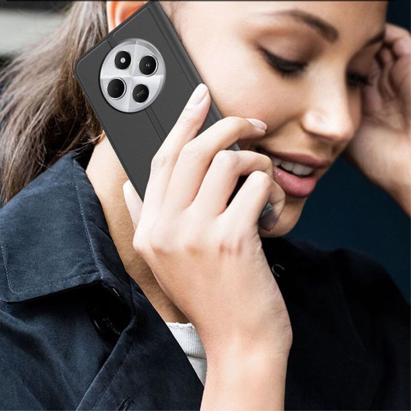 Folio Deksel Lær Poco C75 Mobildeksel Kortholder Og Stativ