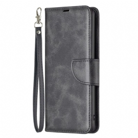 Folio Deksel Poco C75 Glatt Tekstur Med Stropp