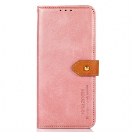 Folio Deksel Poco C75 Gullknapp Khazneh