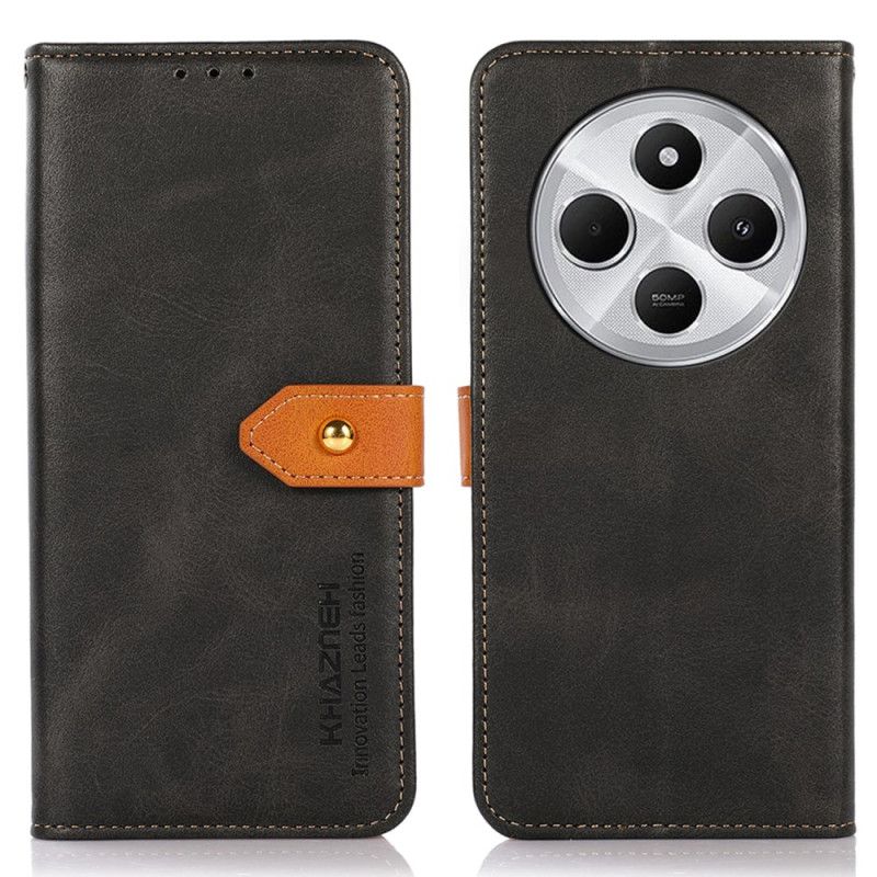 Folio Deksel Poco C75 Gullknapp Khazneh