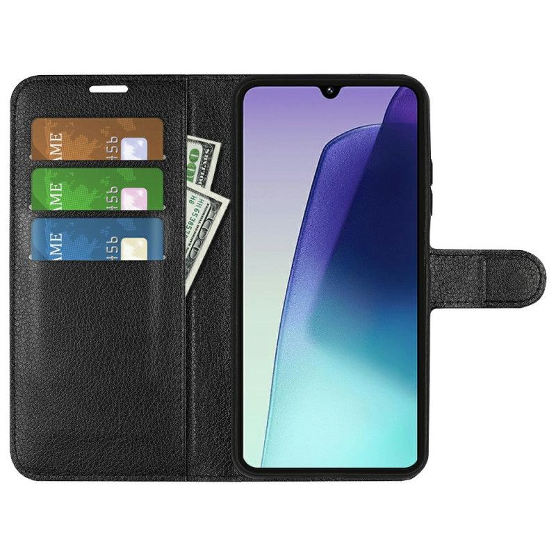 Folio Deksel Poco C75 Litchi-kunstskinn