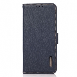 Folio Deksel Poco C75 Litchi-skinn Rfid-blokkering Khazneh Beskyttelse Deksel