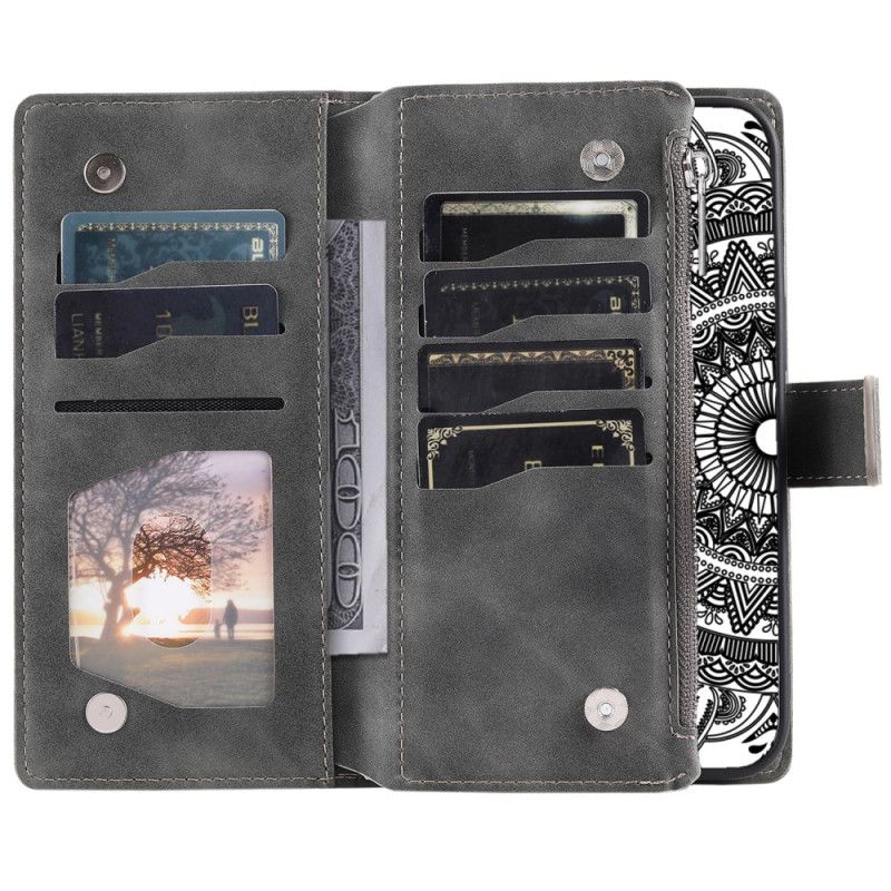 Folio Deksel Til Poco C75 Mandala Semsket Skinneffekt