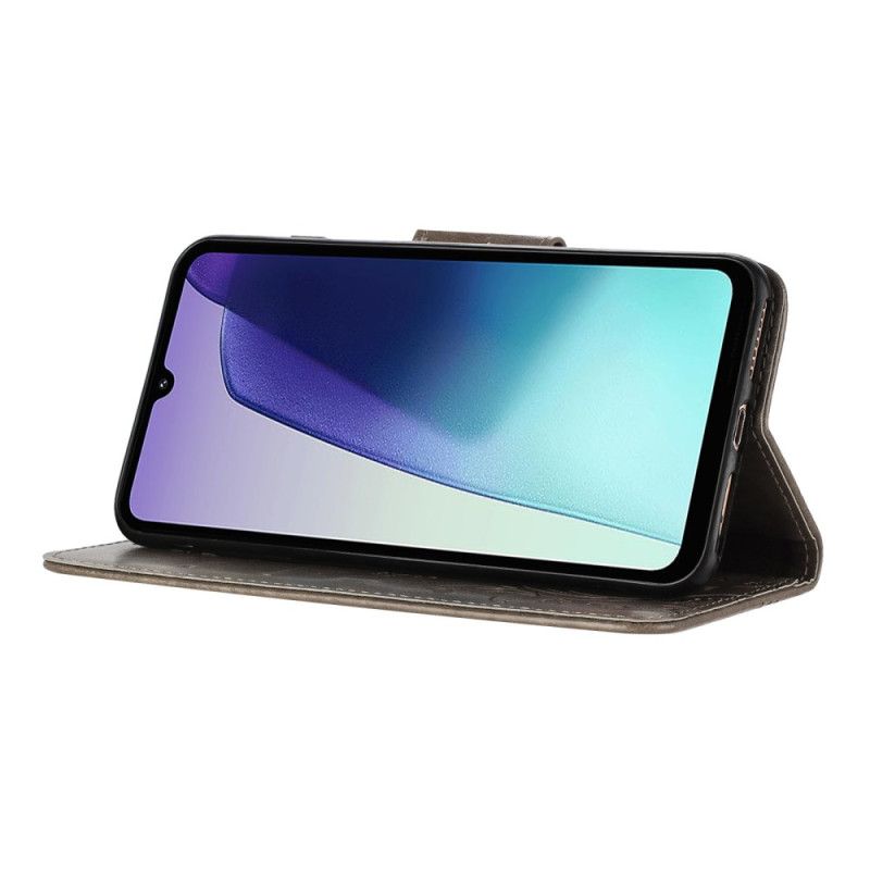 Lærdeksel Folio Deksel Poco C75 Blomster Og Sommerfugler Med Snor