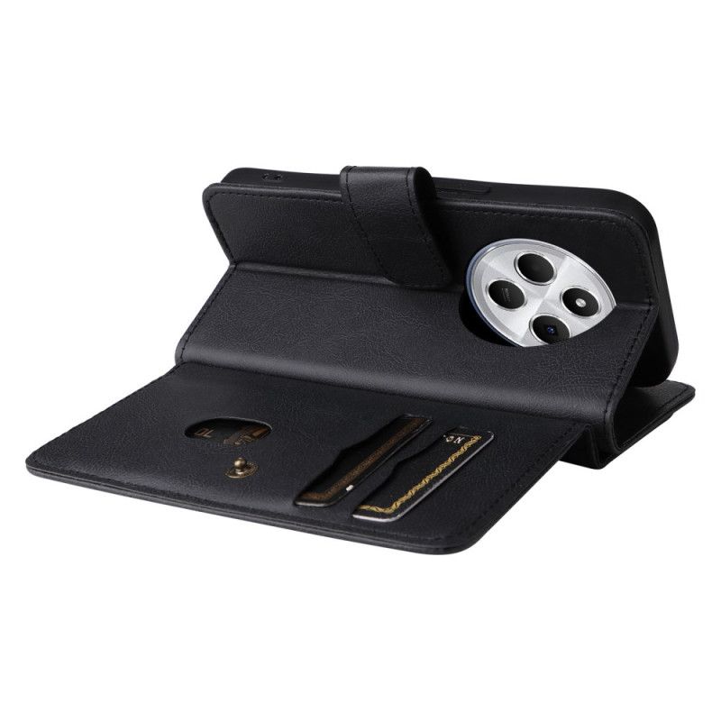 Lærdeksel Folio Deksel Poco C75 Mobildeksel 10 Kortholdere