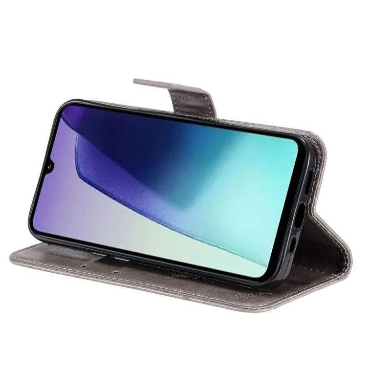 Lærdeksel Folio Deksel Poco C75 Mobildeksel Katt Og Tre Med Stropp