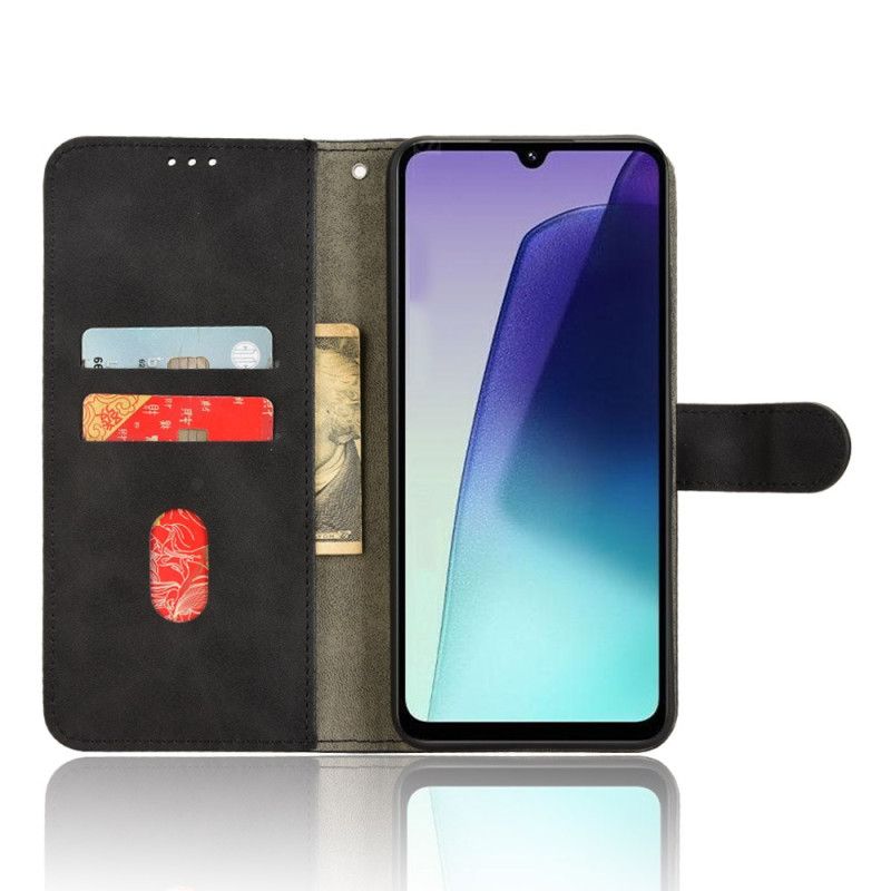 Lærdeksel Folio Deksel Poco C75 Mobildeksel Semsket Skinneffekt