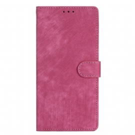 Lærdeksel Folio Deksel Poco C75 Mobildeksel Semsket Skinneffekt Med Stropp