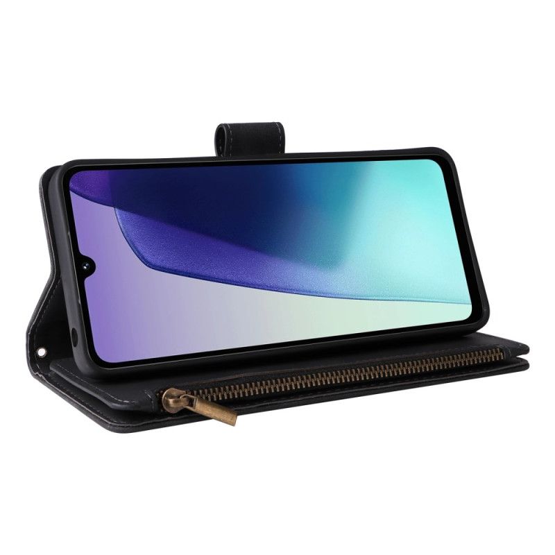 Lærdeksel Folio Deksel Poco C75 Multifunksjonell Lommebok