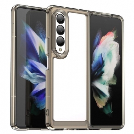 Deksel Til Samsung Galaxy Z Fold 4 Gjennomsiktige Fargede Kanter