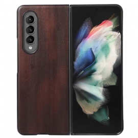 Deksel Til Samsung Galaxy Z Fold 4 Imitert Gammelt Skinn