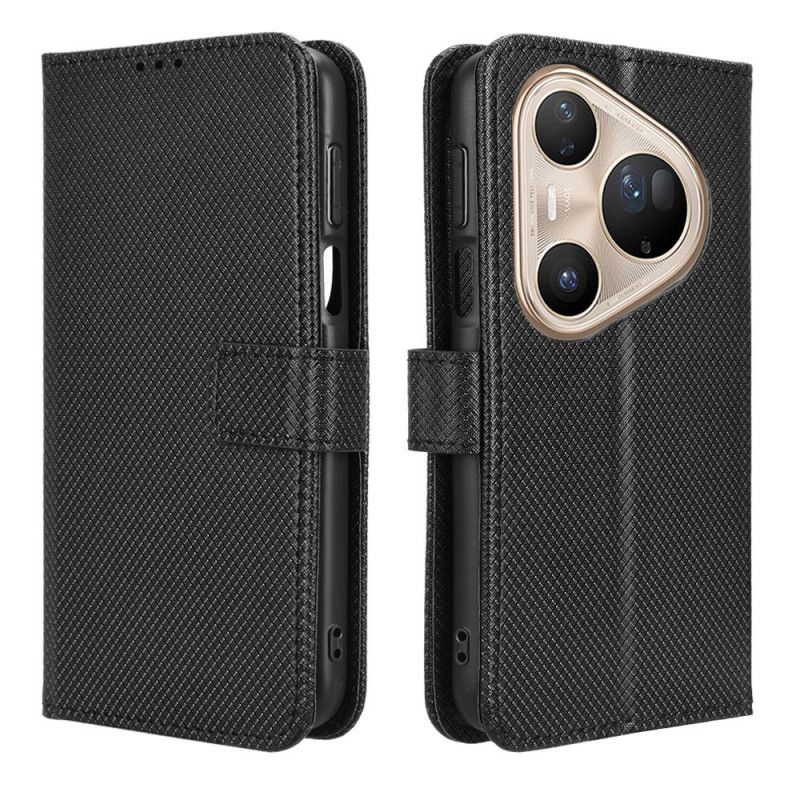 Folio Deksel Til Huawei Pura 80 Pro Diamanttekstur