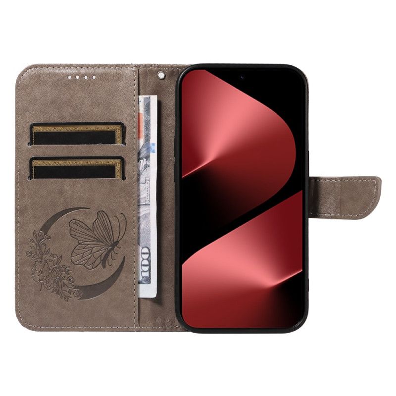 Folio Deksel Til Huawei Pura 80 Pro Grafisk Sommerfugl