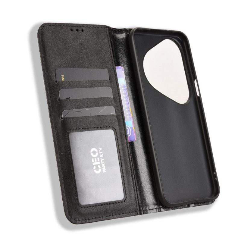 Folio Deksel Til Huawei Pura 80 Pro Vintage Kant