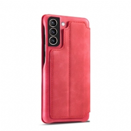 Folio Deksel Til Samsung Galaxy S21 5G Solid Dress Kunstskinn