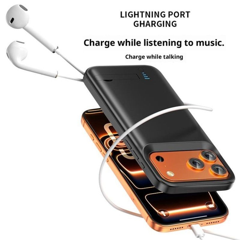 5000mah Eksternt Batterideksel For iPhone 17 Pro Med Innebygd Stativ