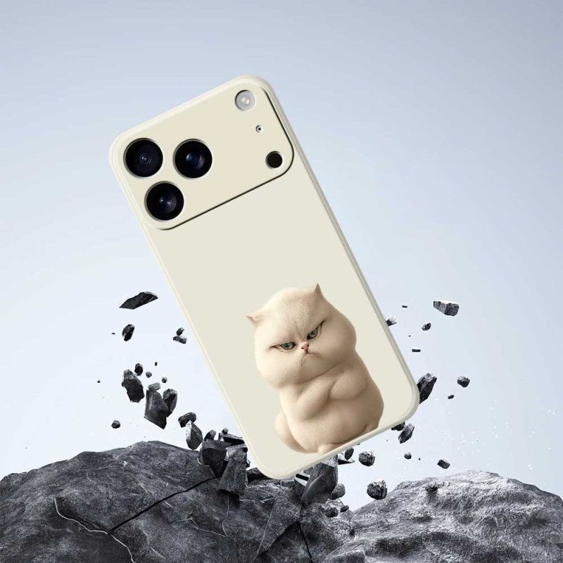 Deksel iPhone 17 Pro Flytende Silikon Med Sint Katt