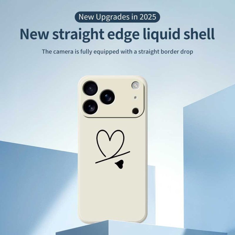 Deksel iPhone 17 Pro Flytende Silikonhjerte